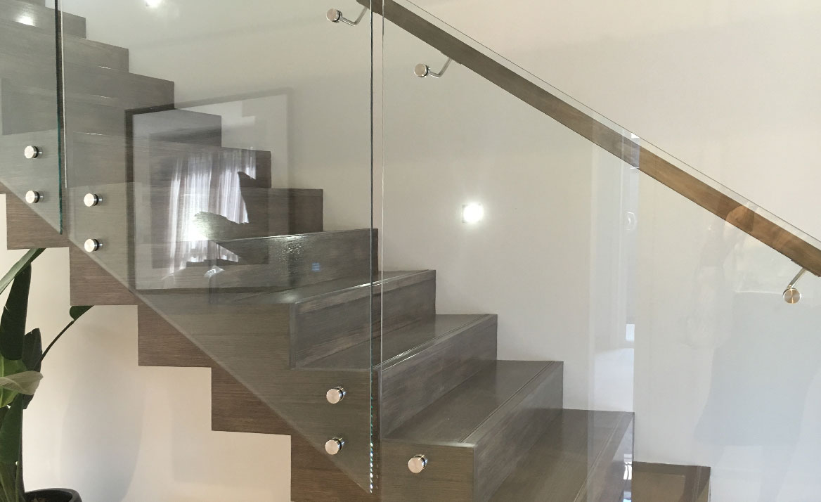 feature glass stairs
