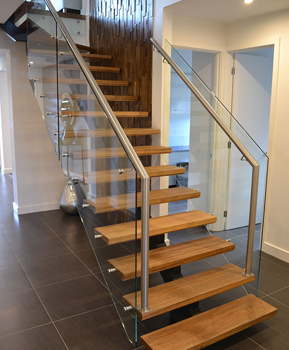 steel glass stairs